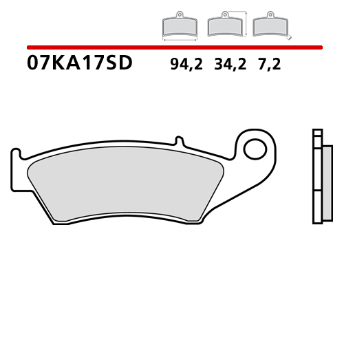 Bremsbeläge Brembo Kawasaki KX 450 F (06-23) vorne standard 07KA17SD