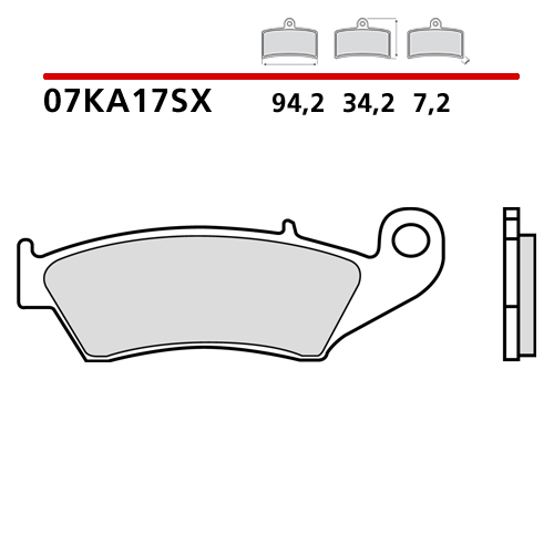 Bremsbeläge Brembo Kawasaki KX 450 F (06-23) vorne race 07KA17SX