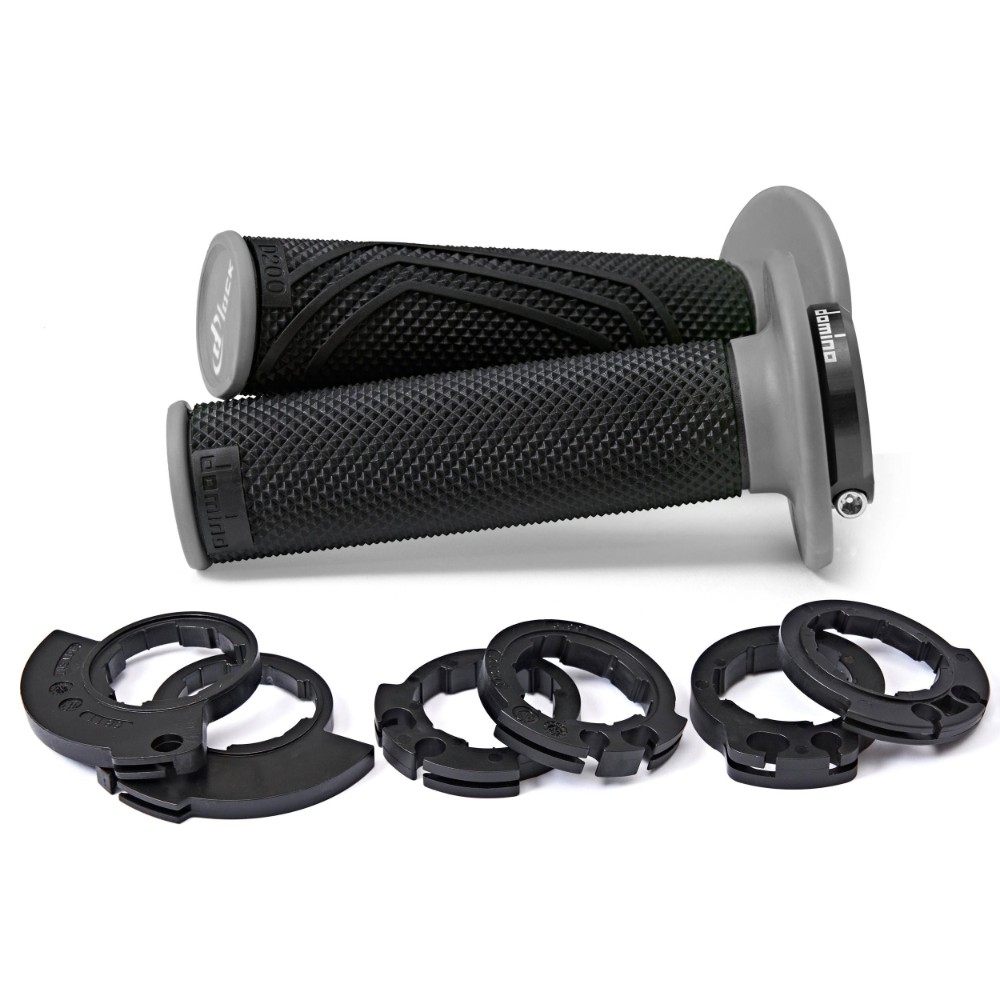 Griffpaar Lock-On Domino D200 - schwarz grau D2004052H8