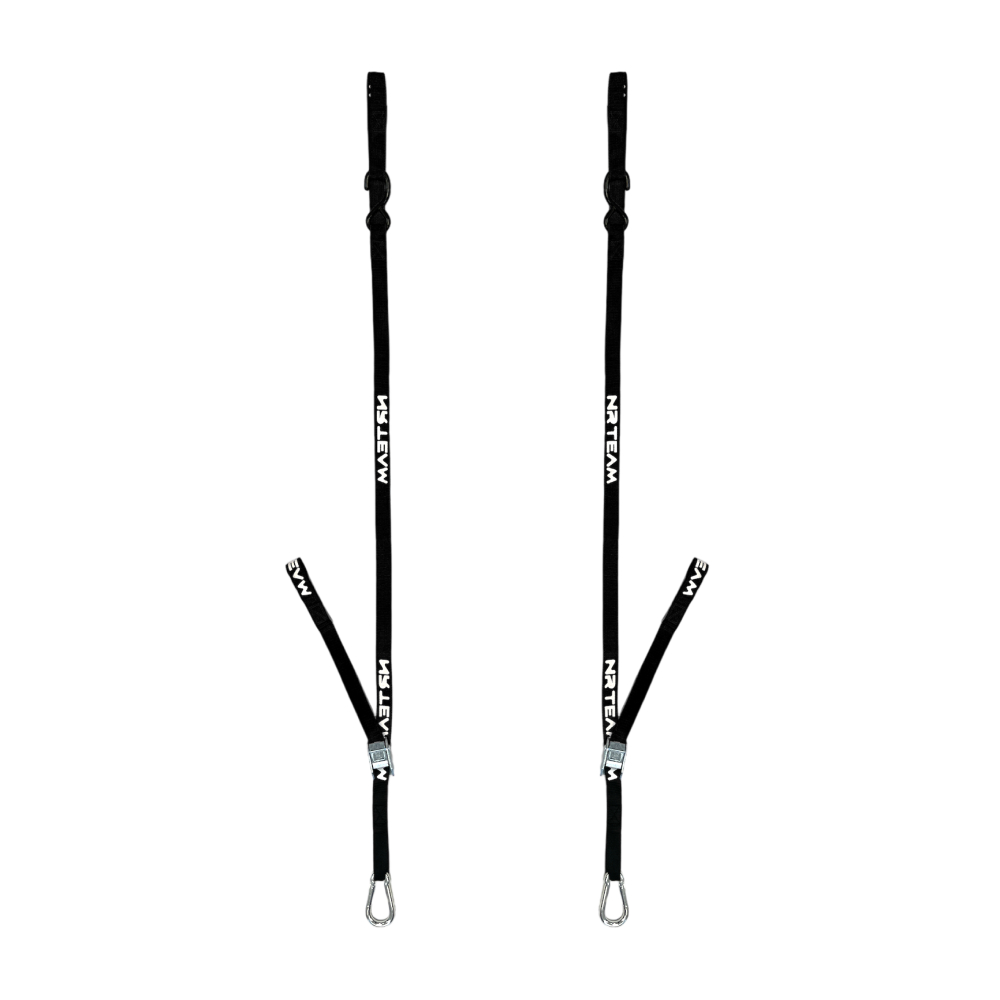Paar Motorrad-Spannriemen Pull Up 25mm NRTeam schwarz DS89.PU10N