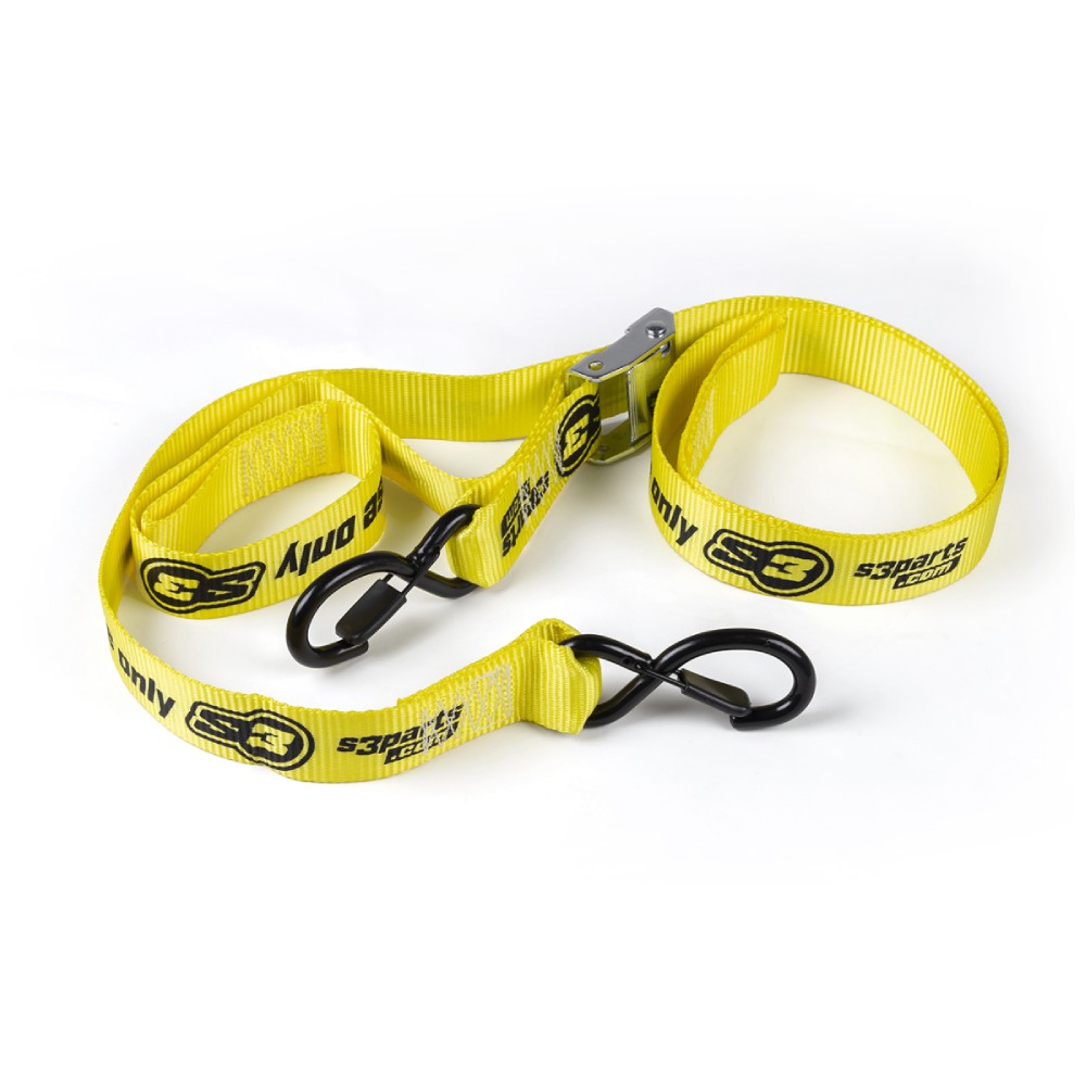 Einzelner Motorrad-Spannriemen Tie Down S3 gelb SG-901
